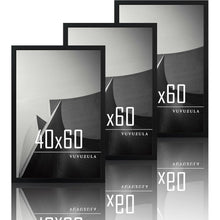 Schwarze Bilderrahmen 40x60cm Holz Fotorahmen Set 3er