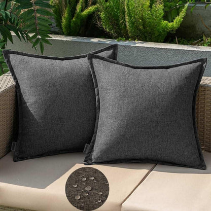 Wasserfestes Outdoor Dekokissen Set 40x40cm - Dunkelgrau