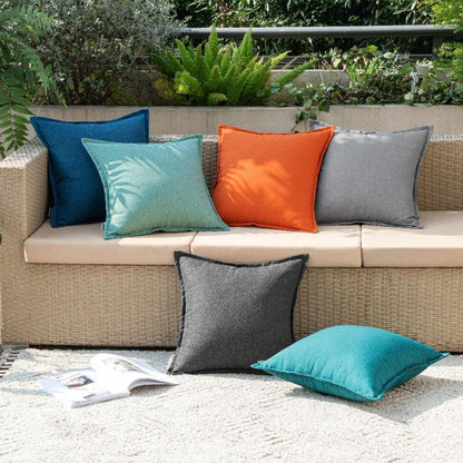 Wasserfestes Outdoor Kissenbezug Dekorativ 45x45cm 2er Set Cyan