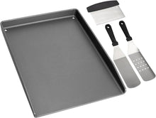Gusseisen Plancha Grillplatte BBQ Set Grillspachtel Zubehör Gasgrills