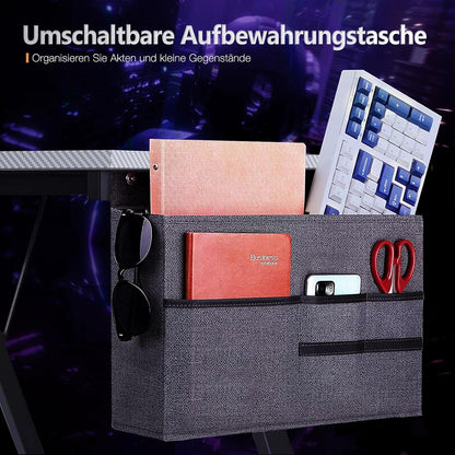 Großer Eckschreibtisch mit Monitorständer in