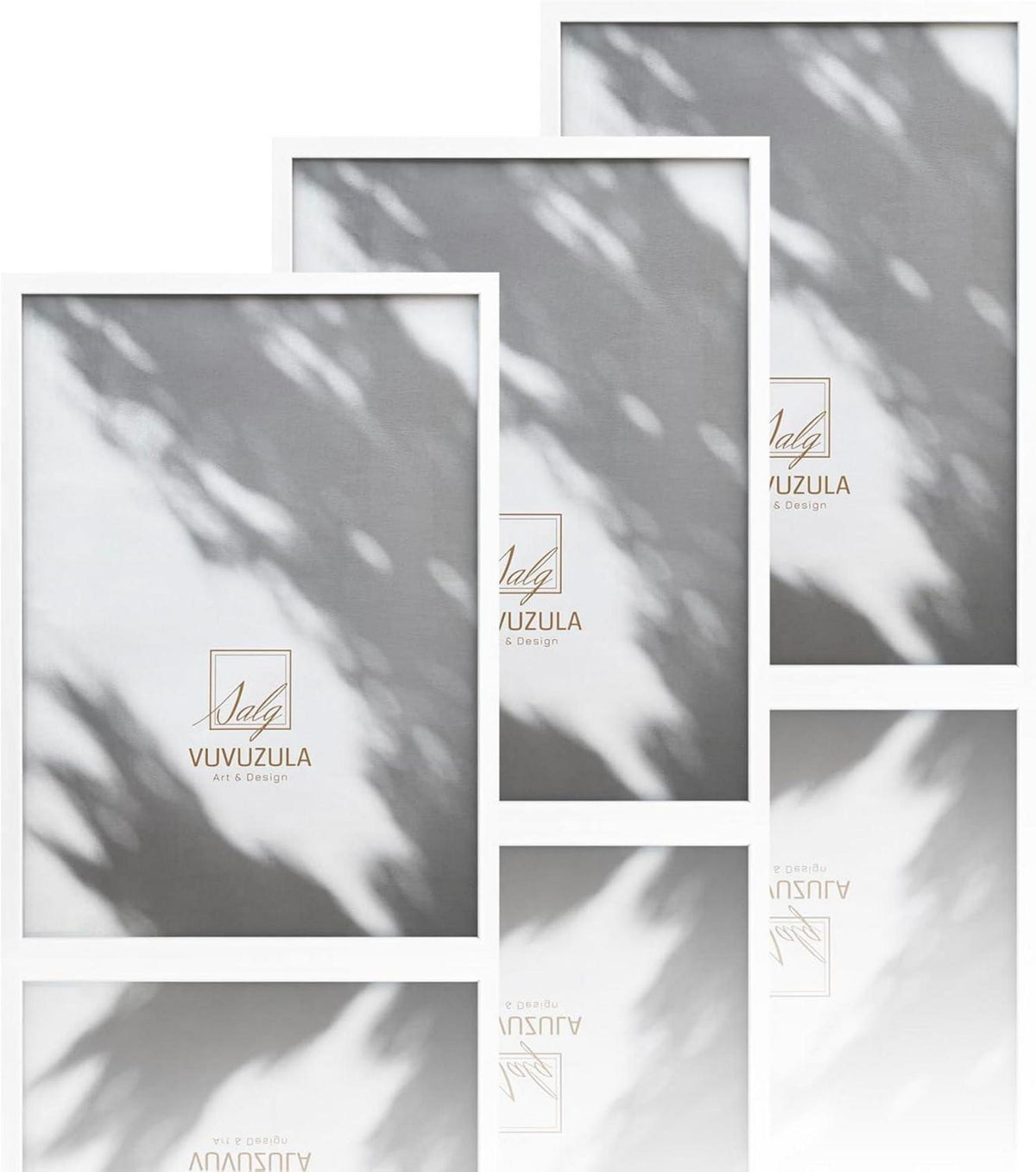 Bilderrahmen Set A3 Weiß Holz Fotorahmen 30x42cm MDF Rahmen für
