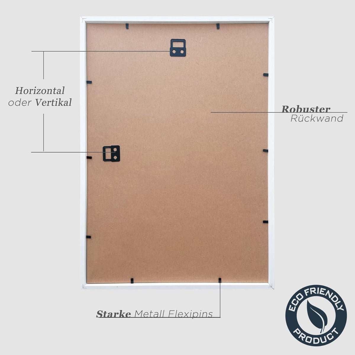 Bilderrahmen A3 Weiss Holz 3er Set 30x42cm Fotorahmen Urkunden MDF Rahmen