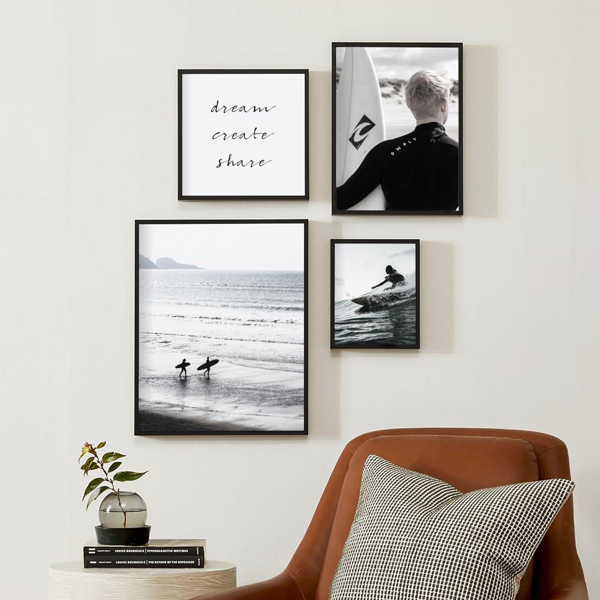 Schwarze Bilderrahmen Set 20x30cm Holz Fotorahmen 3er Pack