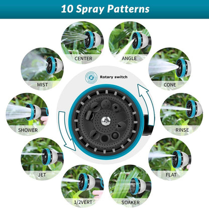 Flexibler Gartenschlauch 100FT 10 Funktionen Sprühdüse Bewässerung