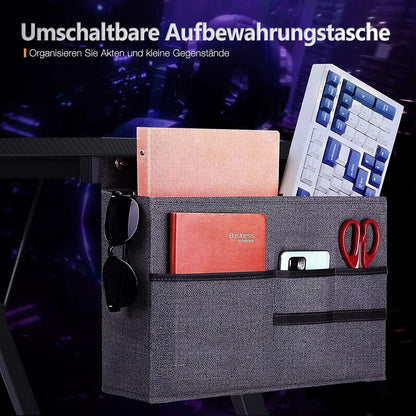 Gaming Tisch L Form mit Monitorständer Schwarz 167x120cm