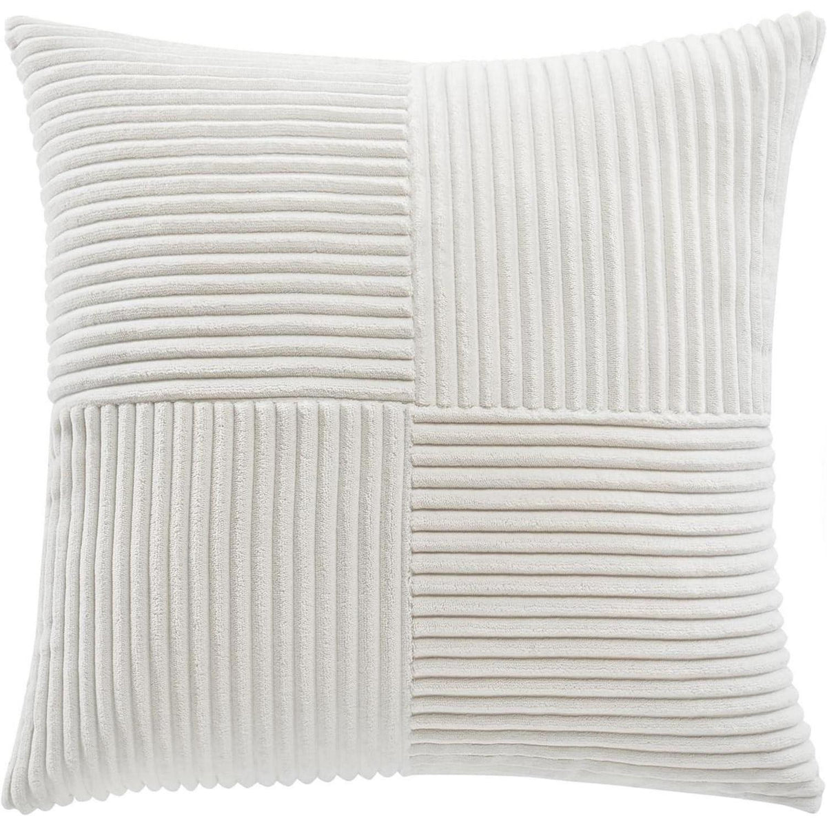 Kissenbezüge 2er Set Kordsamt Creme Weiß 30x30 cm