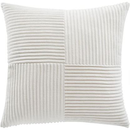 Kissenbezüge 2er Set Kordsamt Creme Weiß 30x30 cm
