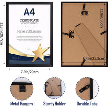 Bilderrahmen A4 18er-Set Wand Tisch Collagen Geschenk Schwarz