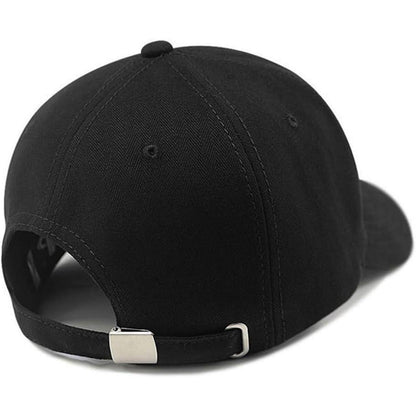 Baseball Cap Herren Baumwolle, Verstellbar, Schwarz