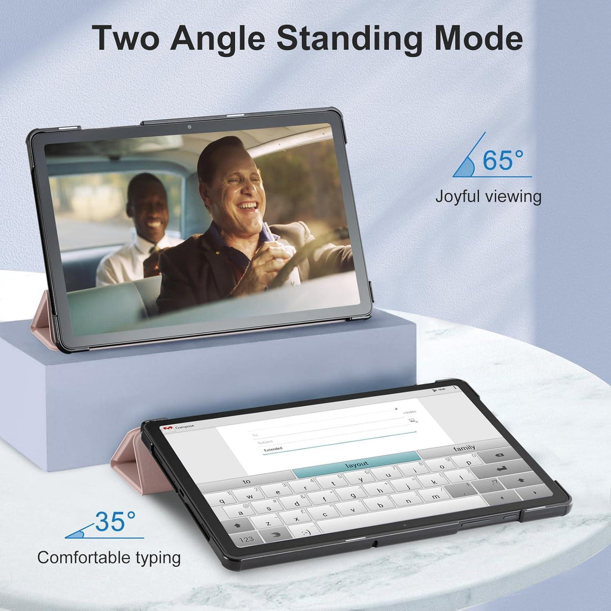 Schutzhülle Samsung Galaxy Tab A9 Plus 11 Zoll PU-Leder dreifach