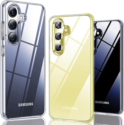 Transparente Samsung Galaxy A15 Hülle mit Panzerfolie - Stoßfest