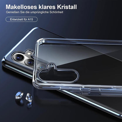 Ultraflache Transparente Silikonhülle Samsung Galaxy A15 5G + 2X Panzerfolie