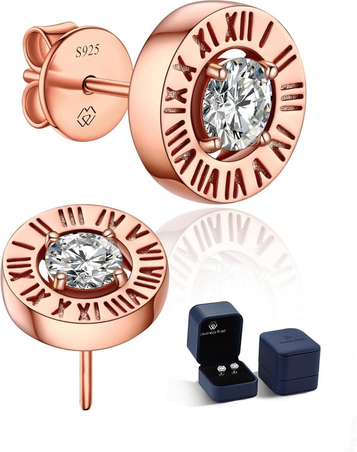 Moissanite Ohrringe Silber 925 Damen Muttertag Geschenk