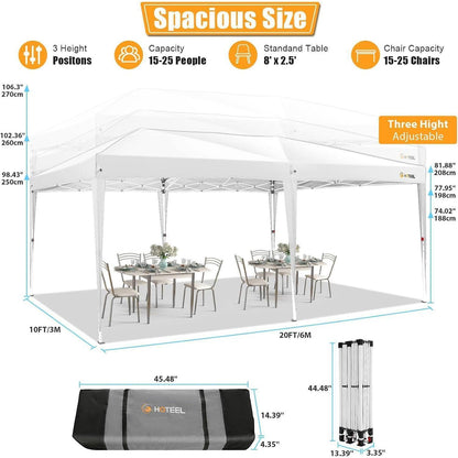 Faltpavillon 3x6 wasserdicht – Partyzelt mit 6 Seitenwänden