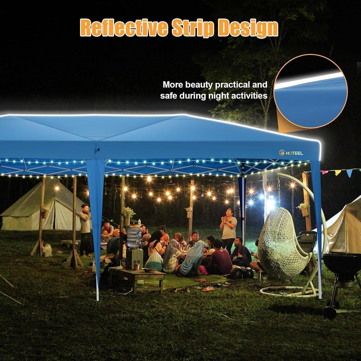Faltpavillon 3x6 Wasserdicht – Partyzelt mit 6 Seitenwänden