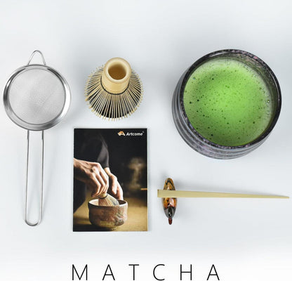 Japanisches Matcha Teezeremonie Set Schüssel Schneebesen Sieb Handbuch
