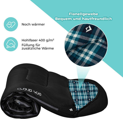 Schlafsack Outdoor Warmer Deckenschlafsack 3-4 Jahreszeiten 400g