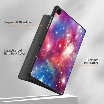 EasyAcc Samsung Galaxy Tab A9+ 11 Zoll 2023 Schutzhülle PU Leder lila