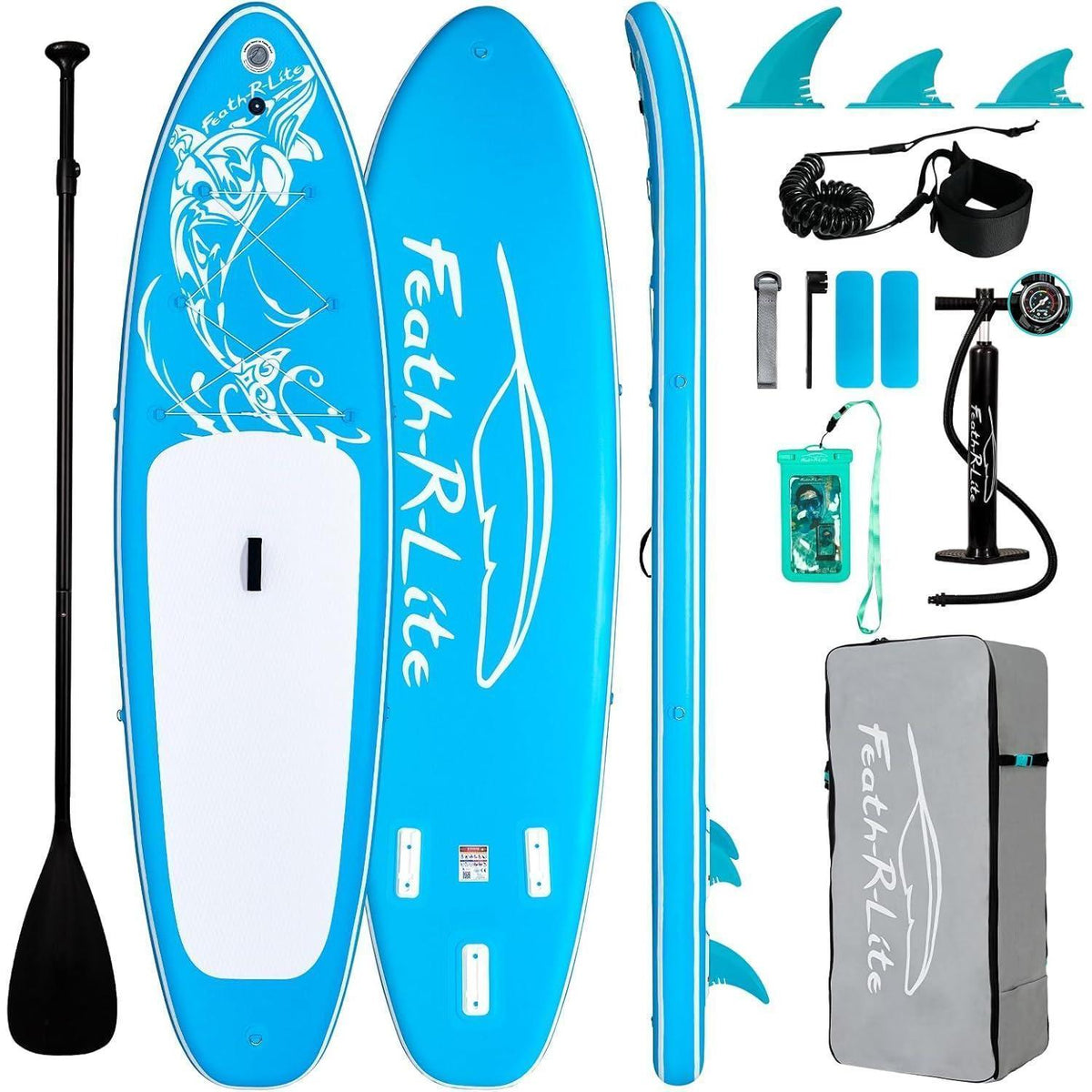 Aufblasbares SUP Board Ultra Light 320cm Wide Stable mit Zubehör Blau