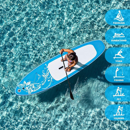 Aufblasbares SUP Board Ultra Light 320cm Wide Stable mit Zubehör Blau