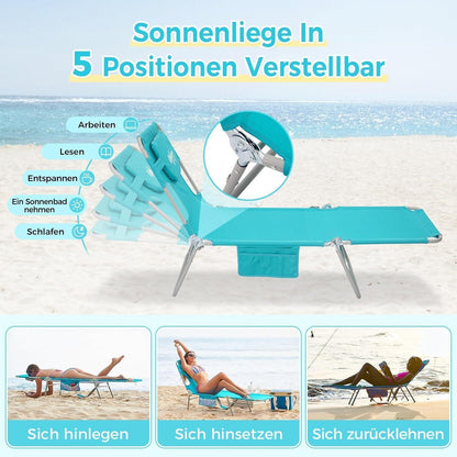 Klappbare Sonnenliege mit