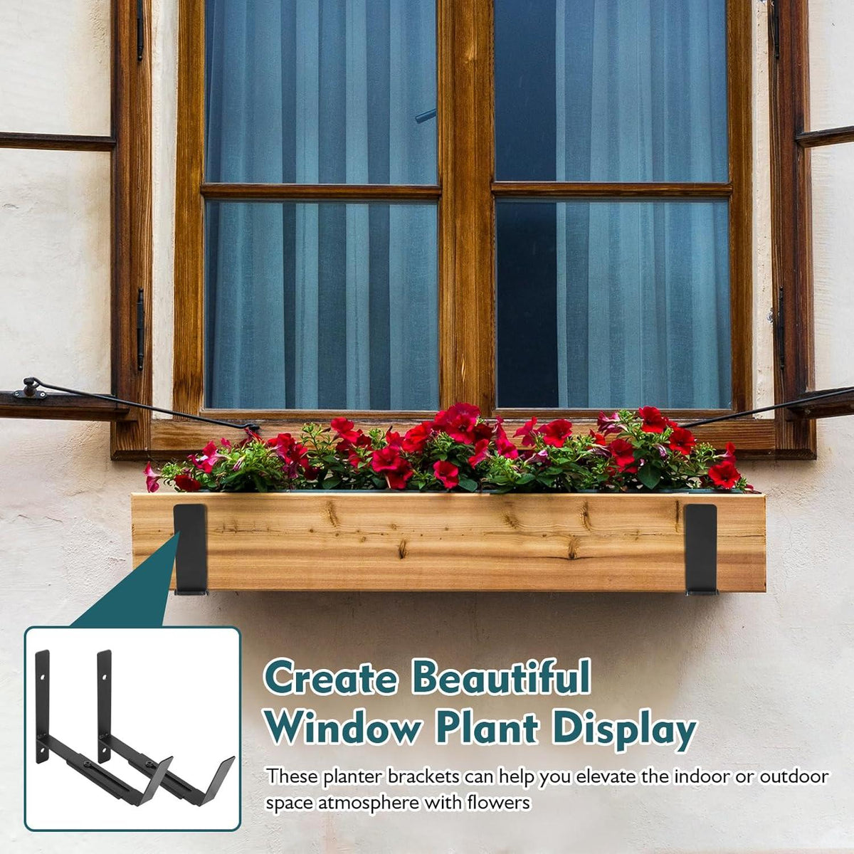 Verstellbare Balkon Blumenkastenhalter 6-12'' Fenster Wand Geländer neu