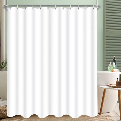 Duschvorhang 200x240cm Reinweiß Antischimmel Polyester