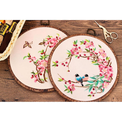 Kreuzstich Set Vögel & Blumen – Anfänger Stickset mit Zubehör