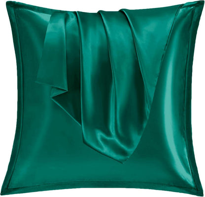 Satin Kissenbezug 80x80 2er Set Blue Pillowcase für curly hair