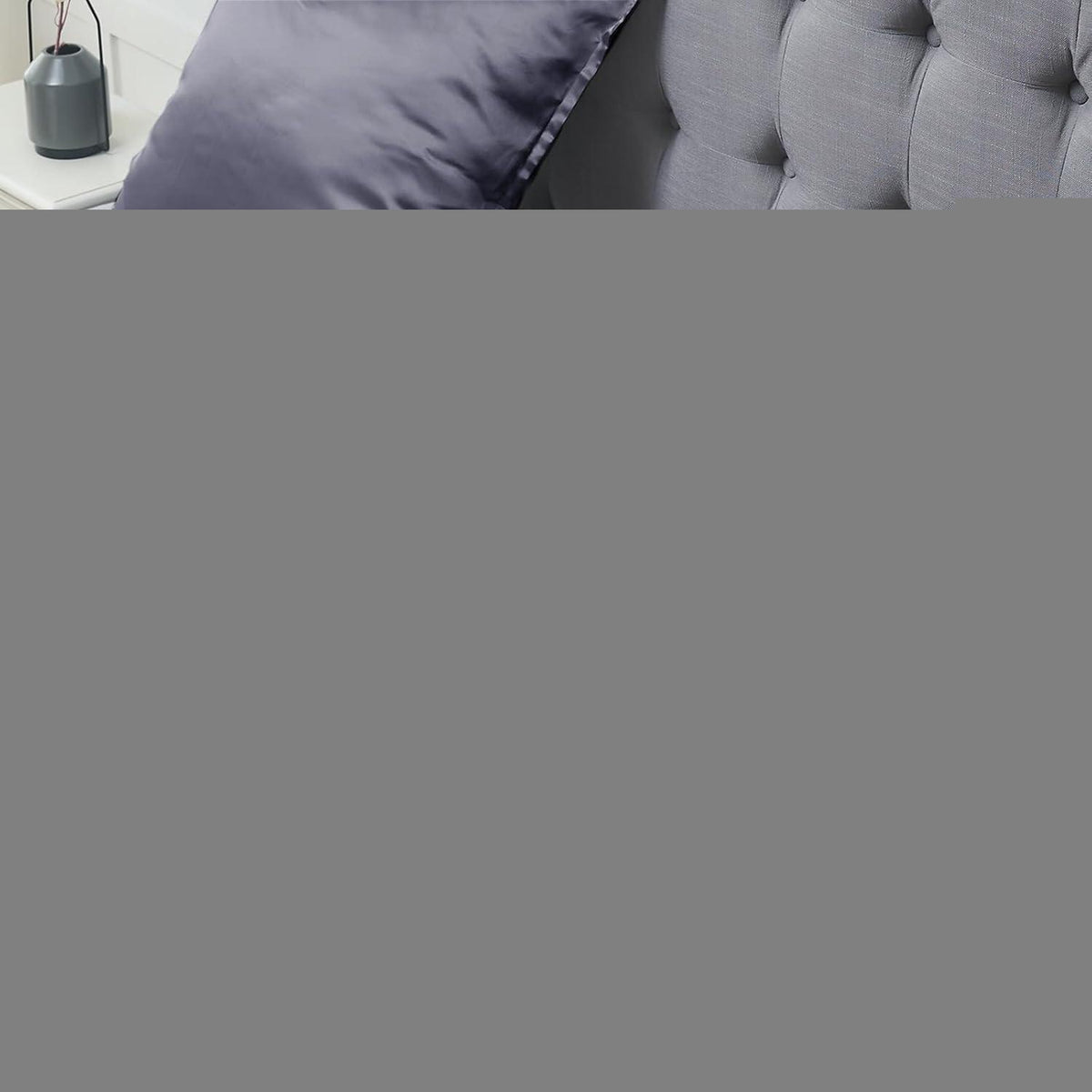 2er Set Satin-Kissenbezüge 60x60cm Dunkelviolett mit Reißverschluss