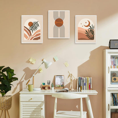 Abstrakte Boho Wandbilder Set für Schlafzimmer Wohnzimmer 30x40cm