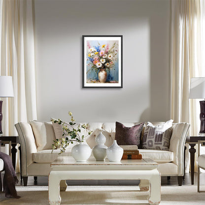 Vintage Blumen Wandbilder Leinwand 30x40 cm - Deko für
