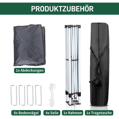 3x3m Faltpavillon – Stabil, Wasserdicht & UV-Schutz