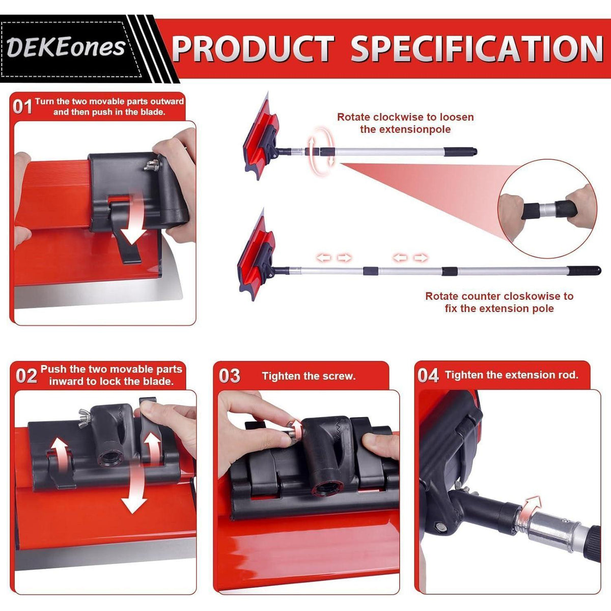 Flächenspachtel Set Edelstahl – 10", 16" & 24" Skimming Blades