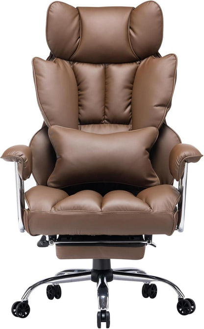 Ergonomischer Chefsessel mit 200 kg Traglast, braun