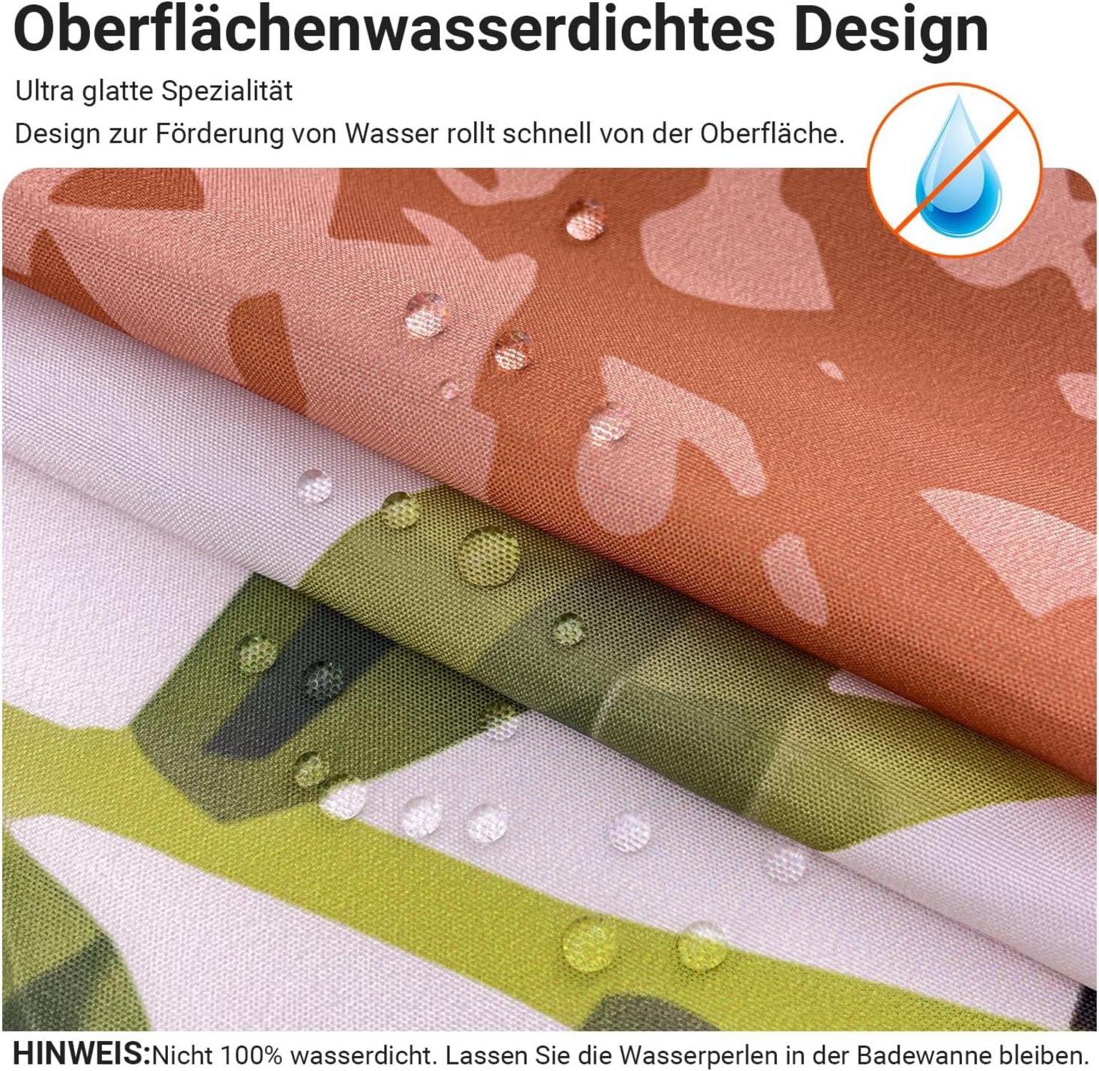 Duschvorhang Blätter Linie 120x200cm Antischimmel Polyester