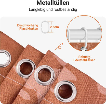 Duschvorhang Blätter Linie 120x200cm Wasserabweisend Polyester Lerores