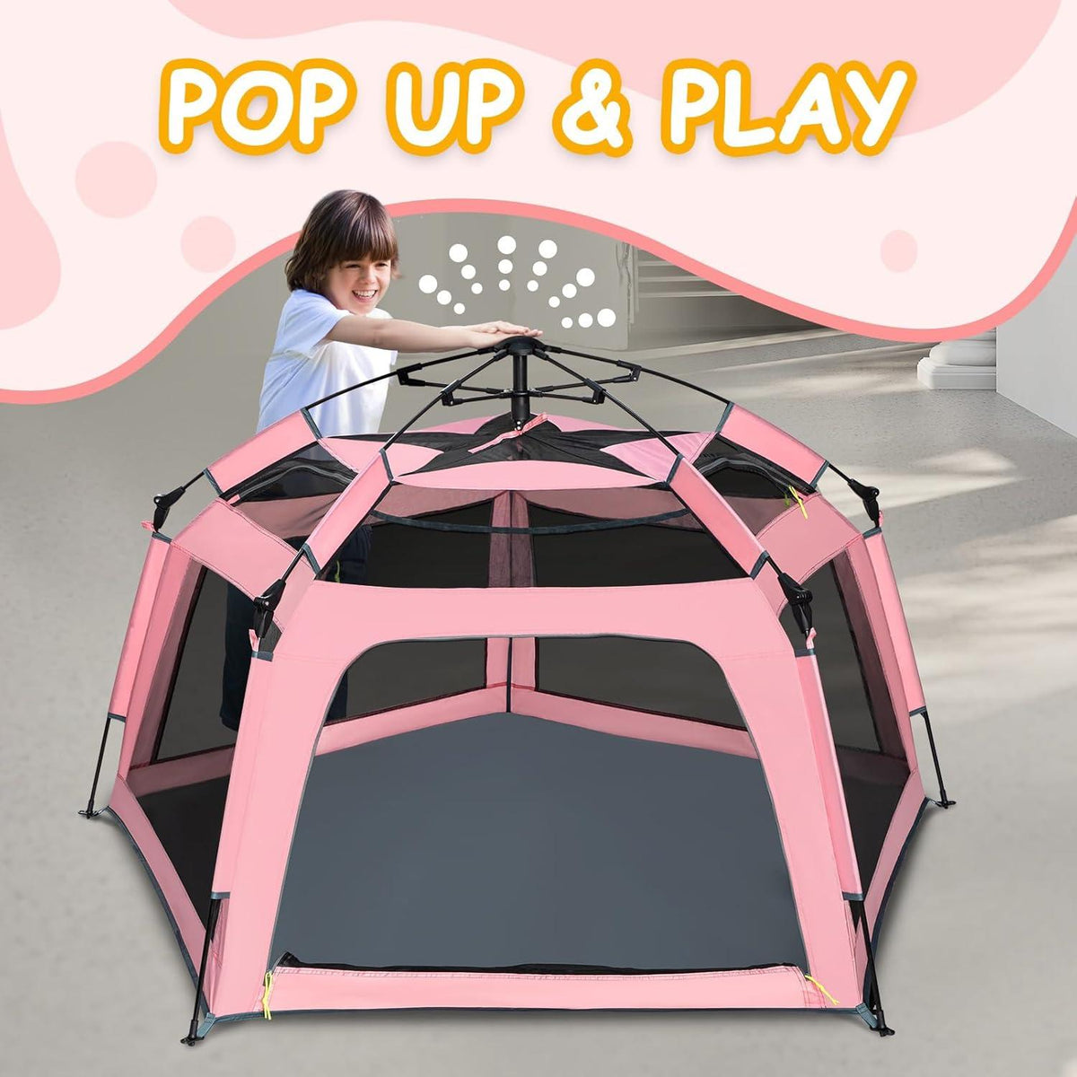 Funsland Kinder Spielzelt Pop Up Strandmuschel Campingzelt