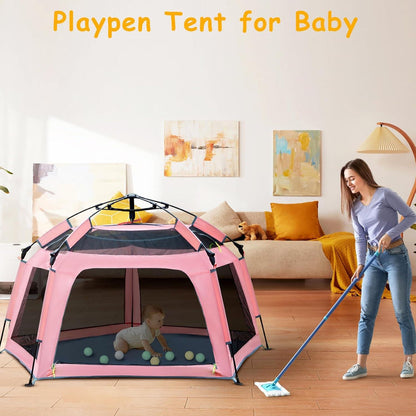 Kinder Spielzelt Strandmuschel Pop Up Mädchen Indoor Outdoor 3-4 Personen