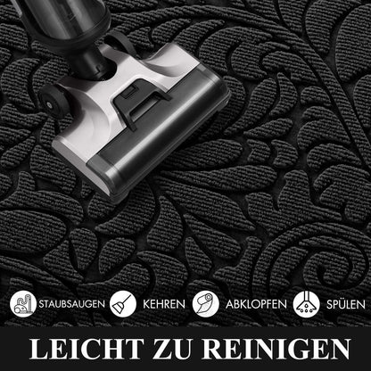 Waschbare Fußmatte rutschfest – 75x43 cm Schwarz