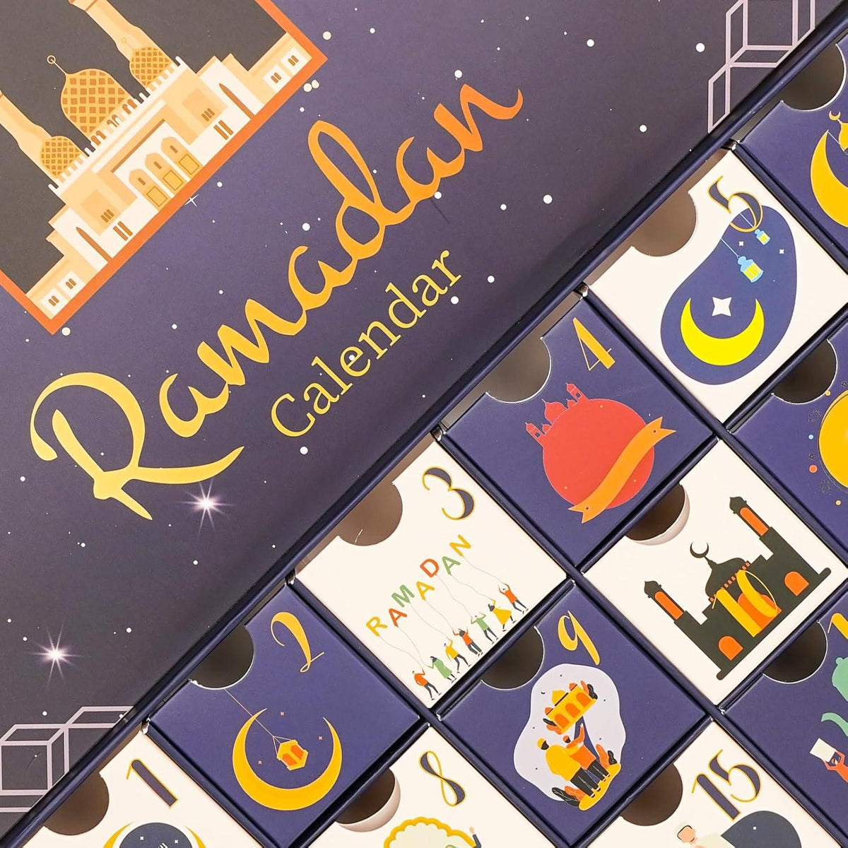 Ramadan Kalender XXL zum Selbstbefüllen Blau