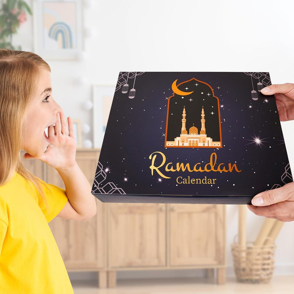 Ramadan Kalender zum Befüllen - XXL mit 30 Schubladen - Blau