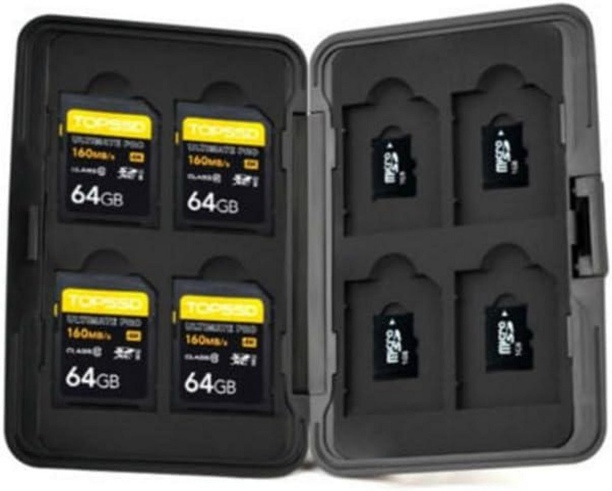 Stoßfeste Speicherkartenbox aus Aluminium für SD-, SDHC-, MMC-, Micro