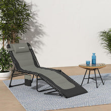 Klappbare Sonnenliege 5-fach verstellbar mit Kissen 190x59CM