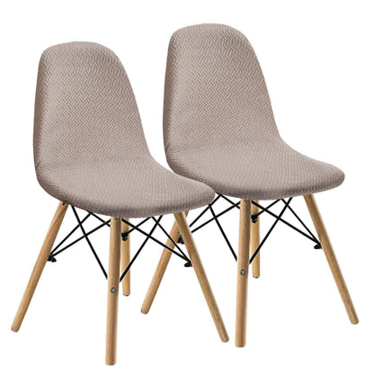 Elastische Stuhlbezüge 2er-Set Jacquard Modern Sandfarben