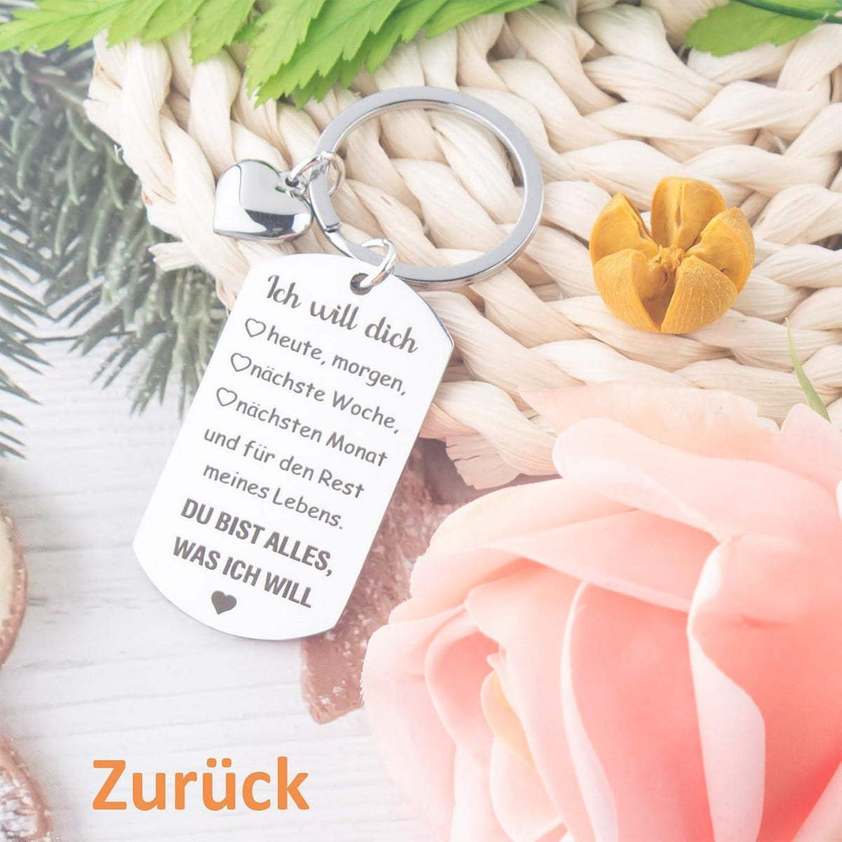 Aonveki Liebes Schlüsselanhänger Valentinstag Geschenke für Sie/Ihn