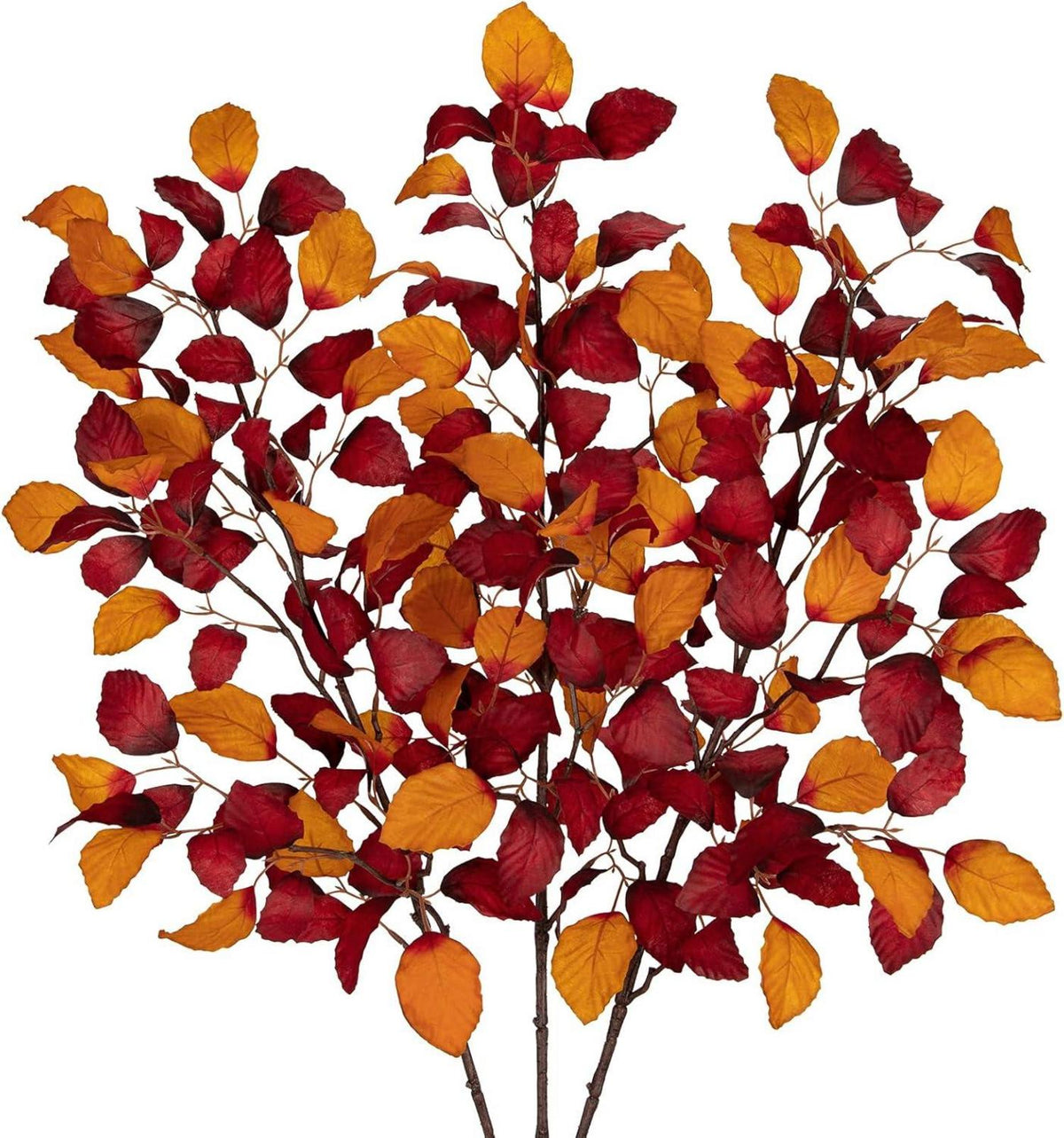Künstliche Herbstblätter Deko Fagus Sylvatica Orange