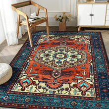 Boho Teppich Kurzflor Waschbar Rutschfest Vintage Design Rot 200x280
