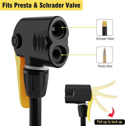 Mini Fahrradpumpe Tragbare Standpumpe Presta Schrader Ventil Luftpumpe